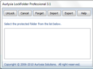 Aurlysia LockFolder Professional screenshot